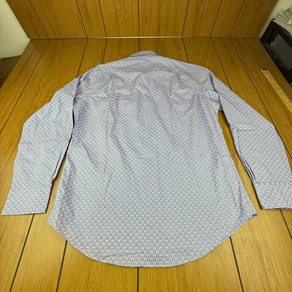 Polo Ralph Lauren Men's Button Down Shirt Patterned Cotton Stretch Purple Medium